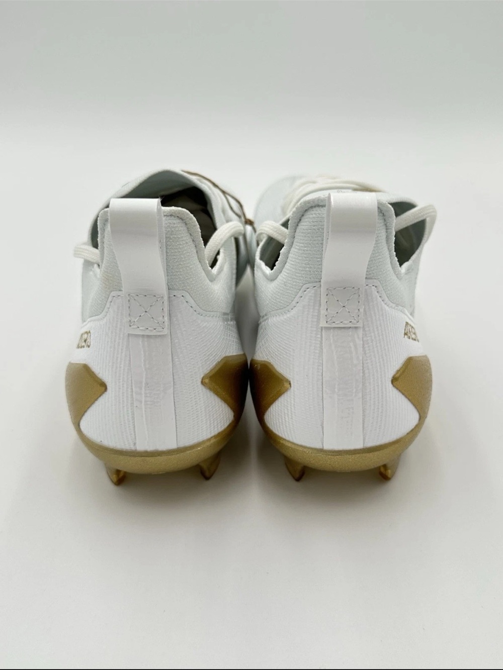 ADIDAS cleats White & Gold Adizero Football Cleats - Picture 9 of 10